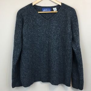 Express Wool Cable Knit Sweater - Charcoal